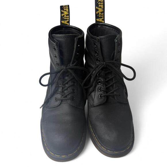 Dr Martens 1460 Black Nappa Leather Boots EH Safety Toe 8 Eye Combat Unisex main image 7